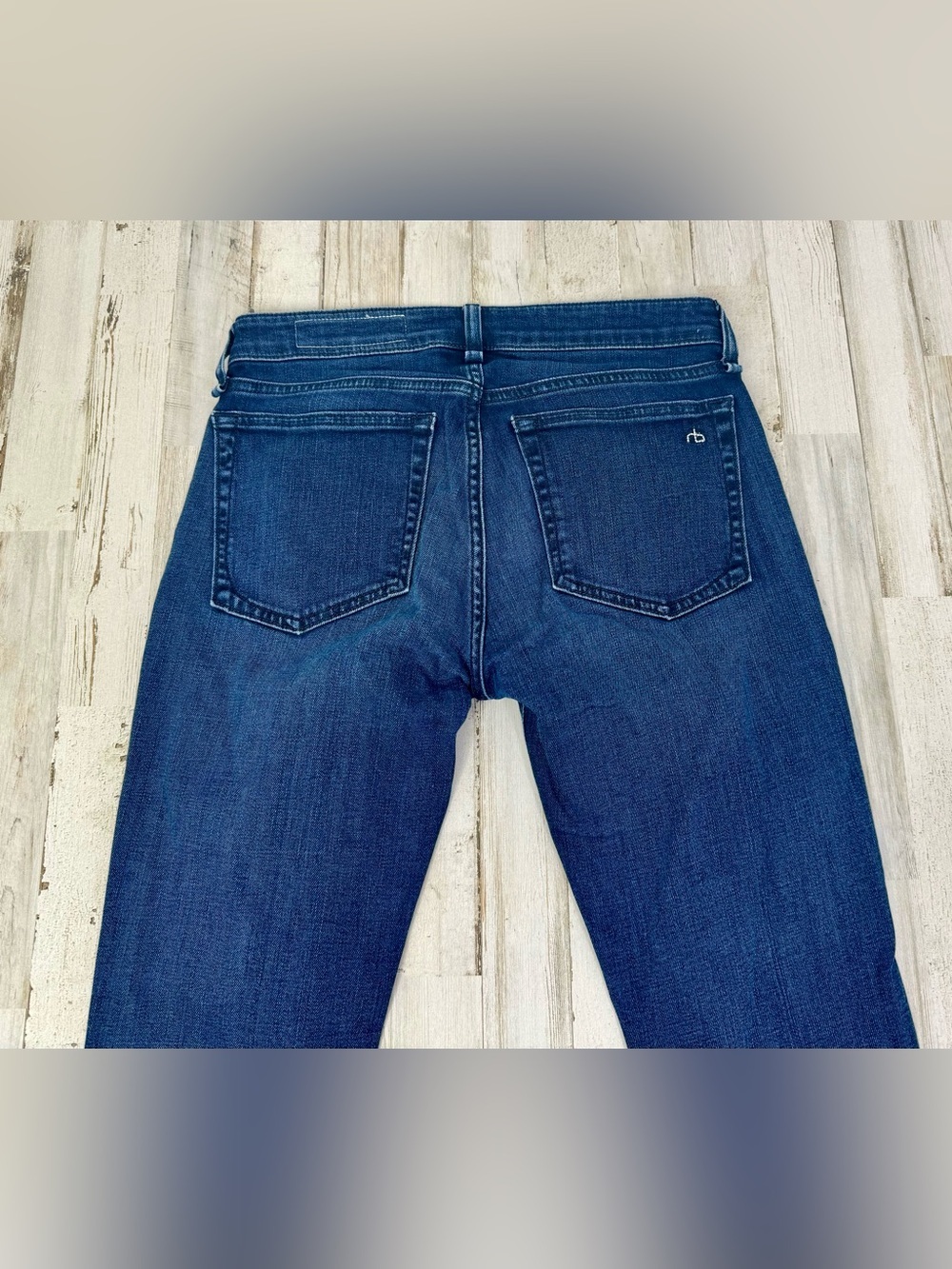 Rag & Bone Dre Low Rise Slim Boyfriend 25 (30x27) Blue Mid-Rise Jeans - Picture 10 of 11